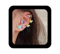 Enautoabs Boho Tiny Acrylic Butterfly Earrings Colorful Butterfly Stud Earrings Small Color Butterfly Earrings Acrylic Butterfly Cartilage Earrrings Set Jewelry For Women 8 Psc