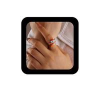 Enautoabs Cute Adjustable Enamel Fox Ring Cartoon Animal Fox Open Rings Lovely Cartoon Finger Cuff Ring Jewelry for Women