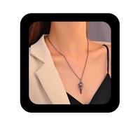 Enautoabs Gothic Raven Skull Pendant Necklace Black Revenge Skull Necklace Bird Skeleton Necklaces Choker Halloween Skeleton Necklaces Jewelry For Women