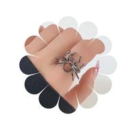 Enautoabs Gothic Spider Ring Red Crystal Spiders Open Rings Adjustable Black Spiders Rings Cz Spider Insect Rings Halloween Spider Finger Ring Jewelry For Women(Spider A)