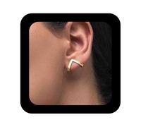 Enautoabs Minimalist Geometric Stud Earrings Gold Claw Stud Earrings V Shape Cuff Stud Earrings Geometric Triangle Earrings Jewelry for Women