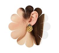 Enautoabs Sparkling Rhienstone Pineapple Earrings Crystal Pineapple Stud Earrings Tropical Fruit Earrings Yellow Pineapple Statement Earrings Summer Party Earrings Jewelry for Women
