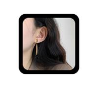 Enautoabs Tiny Tears Stud Earrings Chunky Threader Dangle Earring Gold Puffy Tears Drop Earrings Vintage Geometric Long Threader Earrings Jewellery for Women, Zinc