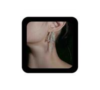 Enautoabs Vintage Beaded Bow Tassel Earrings Clear Bow Bead Earrings Long Bow Ribbon Earrings Bow Knot Dangle Earrings Jewelry for Women