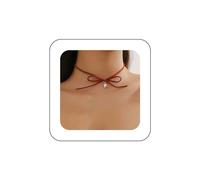 Enautoabs Vintage Black Bow Choker Necklace Suede Velvet Bow Tie Necklaces Short Velvet Bowknot Necklace Black Wrap Tie Necklaces Whit Heart Collar Choker Jewelry for Women