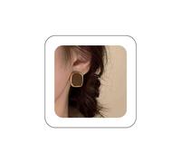 Enautoabs Vintage Enamel Square Stud Earrings Brown Enamel Square Button Earrings Colorful Button Shaped Earring Retro Geometric Earring Jewelry for Women