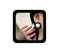 Enautoabs Vintage Pearl Black Enamel Earrings Large Round Pearl Stud Earrings Pearls Statement Earring Exaggerated Button Earring Jewelry for Women