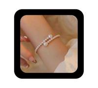 Enautoabs Vintage Pearl Bracelet White Pearl Bangle Bracelets open adjustable Wedding Bridal Pearls Bracelet White Beads Cuff Bangle Bracelets Jewelry for women