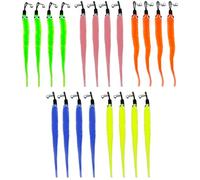 Enbebamd Cat Worm Toy Refills 20Pcs 5 Color 8.7" Plush Cat Wand Attachment Toys with Bell Replacement Refills for Kitten Owners Wand Attachment Toys