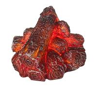 Enbebamd Fake Campfire 3D Faux Fireplace Logs Realistic Battery Powered Flameless Fake Fire Flame for Halloween Christmas Camping Party Decorations Style2 Faux Fireplace Logs