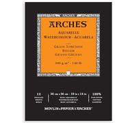 Enc Pad 26x36 12H Arches Aquarelle 100% Thick 300g White Nat