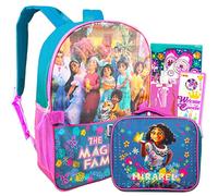 Encanto Backpack with Lunch Box Set- Bundle with 16" Encanto Backpack, Encanto Lunch Box, Water Bottle, Backpack Clip, Temporary Tattoos, More | Encanto Backpack for Girls, Encanto Backpack, Encanto