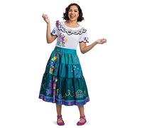 Encanto Costumes, Official Disney Encanto Mirabel and Dolores Deluxe Adult Costumes, Mirabel, (8-10)