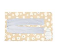 Encasa Homes Ironing Mat/Pad (120x70 cm) with 3mm Padding & Silicone Iron Rest for Steam Pressing on Tabletop or Bed - Heat Resistant, Portable, Quilting & Travel Blanket - Daisy Beige