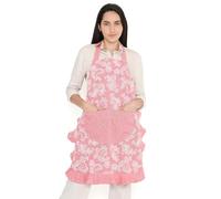 Encasa XO Cotton Cooking kitchen Apron for Women and Men chef apron With adjustable neckstrap, Pocket & Towel Holder for Easy cooking, Baking, BBQ, Gardening - (Red), 70x85 cm