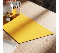 Encasa XO Cotton Table Runner, Dining Kitchen Cloth 32x91 cm Yellow | 100% Canvas Fabric | Durable & Mercerized | Machine Washable | Protective Centerpiece Base