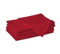 Encasa XO Deep Red Cloth Napkins Set of 6, 20x20 in | Solid Color Cotton Dinner Napkins | Washable & Reusable Wedding Napkins for Holiday Dinners, Party, & Everyday Table Decor