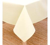 Encasa XO Dining Table Cover | 56x120 in Cotton Canvas Rectangular Tablecloth | Machine Washable, Natural Table Cloth for Indoor & Outdoor Dining, Durable, Easy-Care | Suitable for Any Occasion