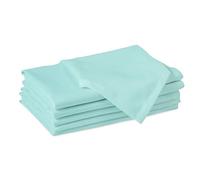 Encasa XO Egg Blue Cloth Napkins Set of 6, 17x17 in | Solid Color Cotton Dinner Napkins | Washable & Reusable Wedding Napkins for Holiday Dinners, Party, & Everyday Table Decor