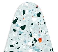 Encasa XO Ironing Board Cover and Pad - Thick 4mm Felt, Heat & Scorch-Resistant, Fits Standard Large Boards 125x39 cm, Elastic Bungee Cord Tightening, Easy Fit, Stain-Safe Dye, Terrazzo Mint