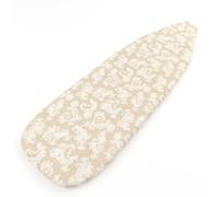 Encasa XO Ironing Board Cover with 4mm Extra Thick Felt Pad for Steam Press - Beige - (Fits Standard Boards of Wide 125x46 cm) Elastic Fitting, Heat Reflective, Protective