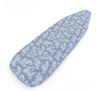 Encasa XO Ironing Board Cover with 4mm Extra Thick Felt Pad for Steam Press - Blue - (Fits Standard Boards of Medium 112x34 cm) Elastic Fitting, Heat Reflective, Protective