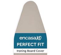 Encasa XO Ironing Board Cover with Extra Thick Pad, Plain Colors, Elasticated, (Fits Standard Large Boards of 125x39 cm) Heat Reflective - Beige