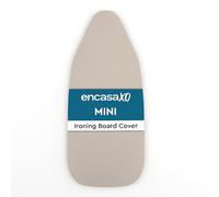 Encasa XO Ironing Board Cover with Extra Thick Pad, Plain Colors, Elasticated, (Fits Standard Mini Boards of 72x30 cm) Heat Reflective - Beige