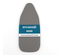 Encasa XO Ironing Board Cover with Extra Thick Pad, Plain Colors, Elasticated, (Fits Standard Mini Boards of 72x30 cm) Heat Reflective - Grey