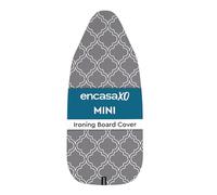Encasa XO Ironing Board Covers and pad 72x30 cm- Thick 3mm Felt Padding, Drawstring Tightening & Lock, Heat Reflective, Scorch & Stain Resistant, for Mini Ironing Board - Grey Tiles