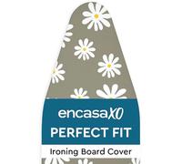 Encasa XO Ironing Board Covers, Wide, 125x46 cm, Grey | 100% Cotton Fabric, 3mm Thick Felt Pad Cover | Drawstring & Cord Lock Tightening | Scorch Resistant Up to 220°C