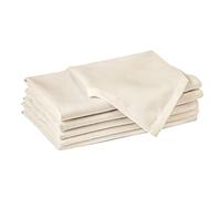 Encasa XO Natural Cloth Napkins Set of 6, 20x20 in | Solid Color Cotton Dinner Napkins | Washable & Reusable Wedding Napkins for Holiday Dinners, Party, & Everyday Table Decor