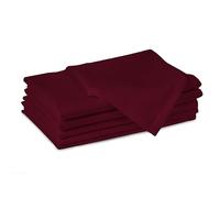 Encasa XO Rich Maroon Cloth Napkins Set of 6, 17x17 in | Solid Color Cotton Dinner Napkins | Washable & Reusable Wedding Napkins for Holiday Dinners, Party, & Everyday Table Decor
