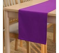 Encasa XO Table Runner 13x91 in Long | Cotton Canvas Fabric | Purple Solid Color | Machine Washable & Durable