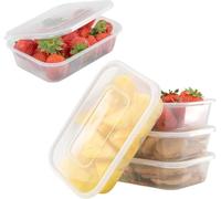 encase 25 Microwave Plastic Food Takeaway Heavy Duty Satco Containers with Lids 500ml 650ml 750ml 1000ml (500ml)