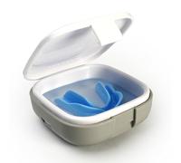 encase Dental Retainer Case with Dental Bath - Dual Purpose Hygienic Denture Case for Storage and Immersion of Mouthguards, Ortho Retainers + Dental Appliances (Grey)