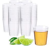 encase Shot Glasses 50ML, Plastic Shot and Desert Glass, Strong Durable Hard Plastic, Quality Crystal Clear Shot Cups, Sample Tasting Cups (25)