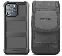 Encased (2-in-1) Belt Pouch with Rugged Case, Designed for iPhone 15 Pro Max - [Falcon Armor] Full-Body Protective Cover with Holster Clip Phone Holder (Compatible with MagSafe)