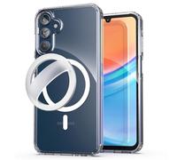Encased 2-in-1 MAG Case for Samsung Galaxy A15 5G with Ring Grip Compatible with MagSafe, Magnetic Cover with Silicone Phone Holder (Clear)