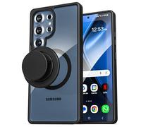 Encased 2-in-1 MAG Case with Grip for Samsung Galaxy S25 Ultra (Compatible with MagSafe) Magnetic Cover with Phone Holder (2025) Clear