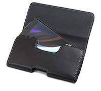 Encased 2020/2022 iPhone SE Belt Holster Pouch - Secure Fit Case Holder Clip with Magnetic Closure PU Leather Belt Loops (Slim Case Compatible) for Apple iPhone 7/8/SE - Black