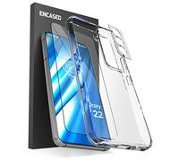ENCASED 360 Protection Designed for Samsung Galaxy S22 Clear Case with Screen Protector Tempered Glass + Camera Lens Protector, Shockproof Phone Accessories Kit