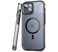 ENCASED AirShield Case, Designed for iPhone 15 Plus - Compatible with MagSafe (Slim-Fit) 10Ft Military Grade Protection with AirGuard Technology (2023) Black/Clear