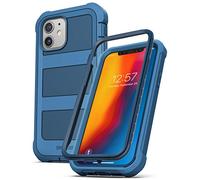 ENCASED BallisticShield Case - Designed for iPhone 12 Mini Shockproof Protective Full Body Cover - Navy Blue