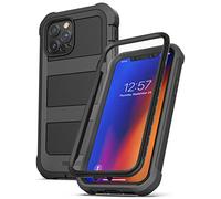ENCASED BallisticShield Designed for iPhone 12 Pro Max Case (2020 Screenless Edition) Shockproof Protective Full-Body Cover - Black