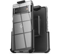 Encased Belt Case Designed for Google Pixel 6 Clear Phone Case with Holster Clip (2021)