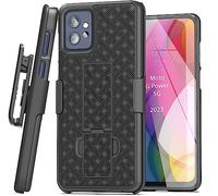 Encased Belt Case for Moto G Power 5G (2023 Model) Slim Kickstand Case with Phone Holster Clip (Black)