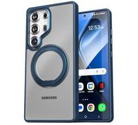 Encased Belt Case for Samsung Galaxy S25 Ultra with Holster Clip (Compatible with MagSafe Qi2) Built-in Magnetic Rotating Stand (Blue)