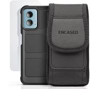 Encased Belt Case Set for Moto G 5G 2024 Case with Tempered Glass Screen Protector and Phone Clip Pouch Holster (3-in-1 Set)