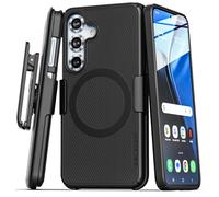 Encased Belt Clip Case for Samsung Galaxy S25 Plus, (SlimLine Series) Magnetic Holster Case, Compatible with MagSafe (Black)